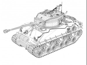 m4a3e8 sherman easy eight Modelo 3D
