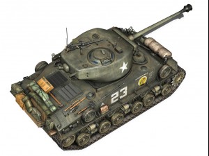 m4a3e8 sherman easy eight a paper doll 3D Model