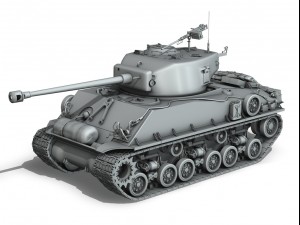m4a3e8 sherman easy eight a paper doll 3D Model