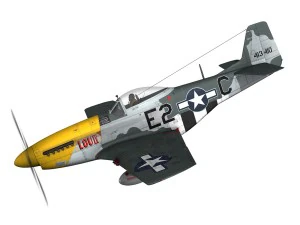 north american p51d mustang lou iv 3D Model