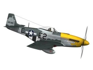 north american p51d mustang lou iv 3D Model