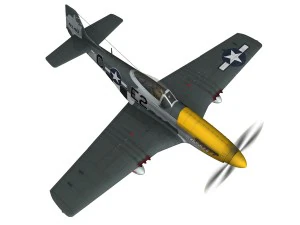 north american p51d mustang lou iv 3D Model
