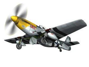 north american p51d mustang lou iv 3D Model
