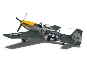 north american p51d mustang lou iv 3D Model
