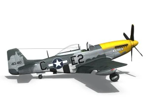 north american p51d mustang lou iv 3D Model