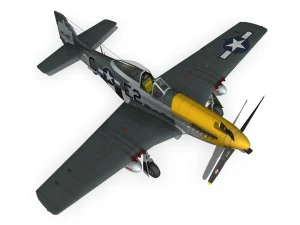 north american p51d mustang lou iv 3D Model