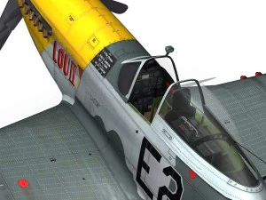 north american p51d mustang lou iv 3D Model