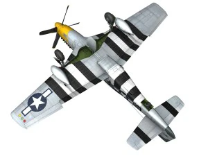 north american p51d mustang lou iv 3D Model
