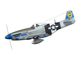 north american p51d mustang jumpin jacques 3D Model