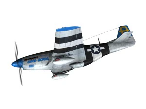 north american p51d mustang jumpin jacques 3D Model