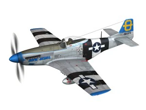 north american p51d mustang jumpin jacques 3D Model