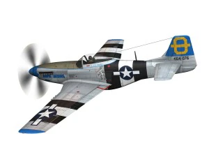 north american p51d mustang jumpin jacques 3D Model