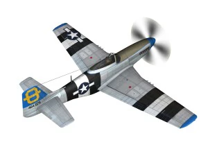 north american p51d mustang jumpin jacques 3D Model
