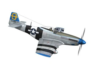 north american p51d mustang jumpin jacques 3D Model