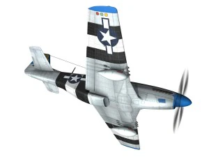 north american p51d mustang jumpin jacques 3D Model