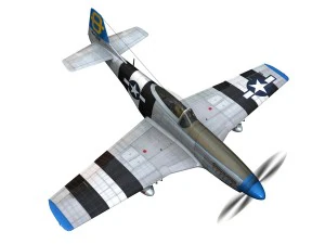 north american p51d mustang jumpin jacques 3D Model
