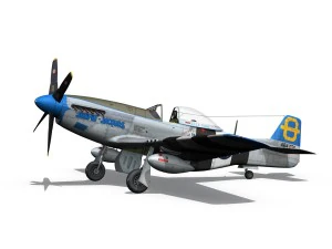 north american p51d mustang jumpin jacques 3D Model