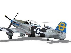 north american p51d mustang jumpin jacques 3D Model