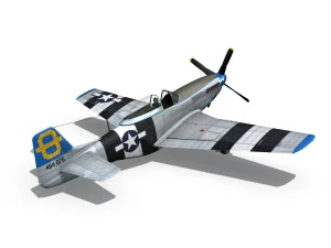north american p51d mustang jumpin jacques 3D Model
