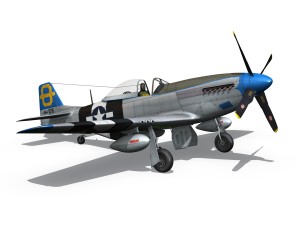 north american p51d mustang jumpin jacques Modelo 3D