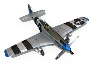 north american p51d mustang jumpin jacques 3D Model