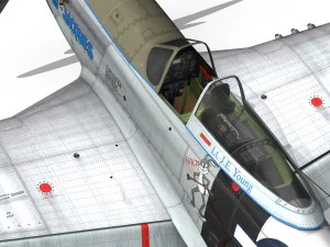 north american p51d mustang jumpin jacques 3D Model