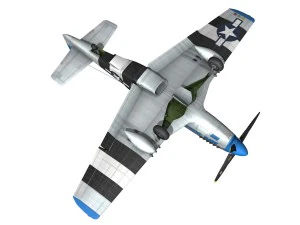 north american p51d mustang jumpin jacques 3D Model