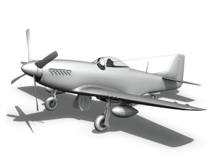 north american p51d mustang jumpin jacques Modelo 3D