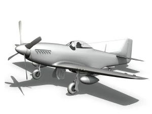 north american p51d mustang jumpin jacques 3D Model