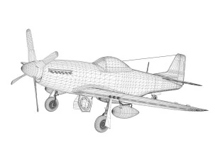 north american p51d mustang jumpin jacques 3D Model