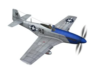 north american p51d mustang petie 2nd 3D Model