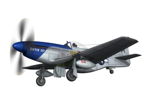 north american p51d mustang petie 2nd 3D मॉडल