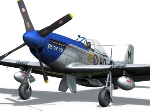 north american p51d mustang petie 2nd 3D मॉडल