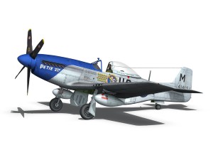 north american p51d mustang petie 2nd 3D मॉडल