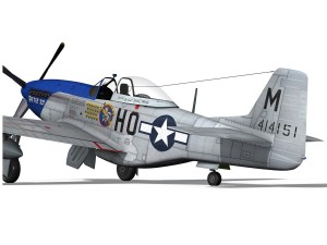 north american p51d mustang petie 2nd 3D मॉडल