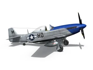 north american p51d mustang petie 2nd 3D Model