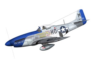 north american p51d mustang petie 3rd 3D 모델