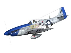 north american p51d mustang petie 3rd 3D Model