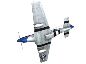 north american p51d mustang petie 3rd 3D Model