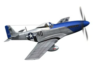 north american p51d mustang petie 3rd 3D Model