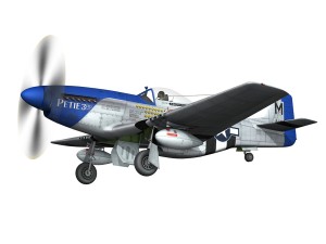 north american p51d mustang petie 3rd Modelo 3D