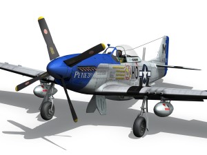 north american p51d mustang petie 3rd Modelo 3D