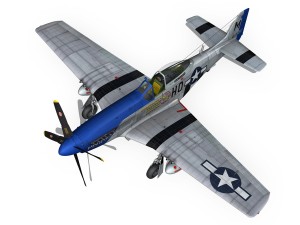 north american p51d mustang petie 3rd Modelo 3D