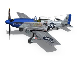 north american p51d mustang petie 3rd Modelo 3D