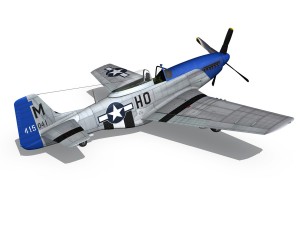 north american p51d mustang petie 3rd Modelo 3D