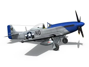 north american p51d mustang petie 3rd 3D Model