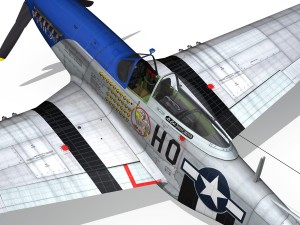 north american p51d mustang petie 3rd Modelo 3D