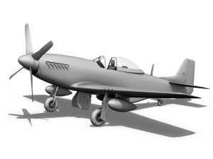north american p51d mustang petie 3rd Modelo 3D