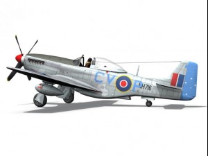 north american p51k mustang mkiv raaf 3D Модель