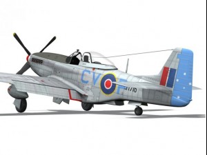north american p51k mustang mkiv raaf 3D Модель